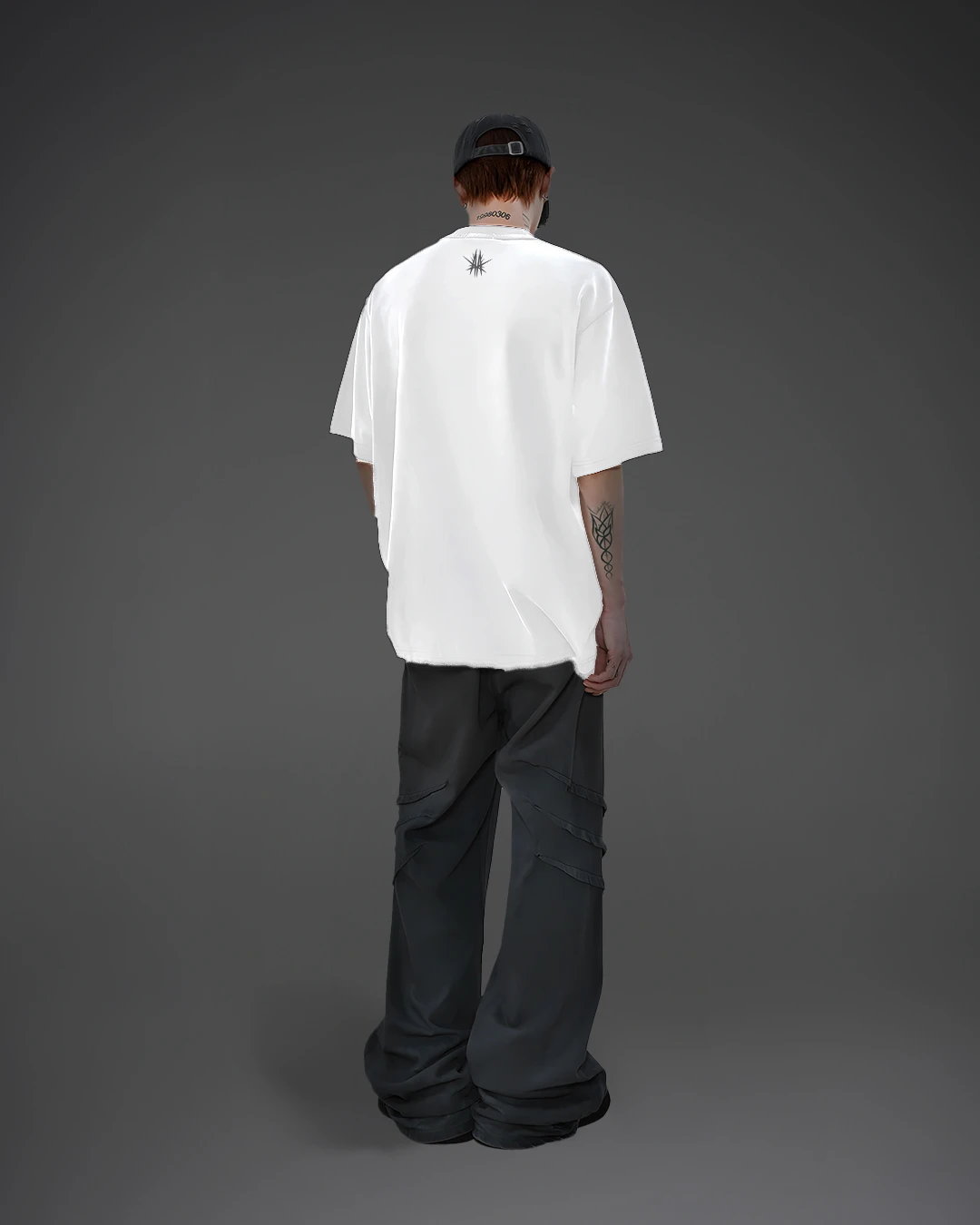 Basic’s Oversized Tee – Pearly White - Image 4