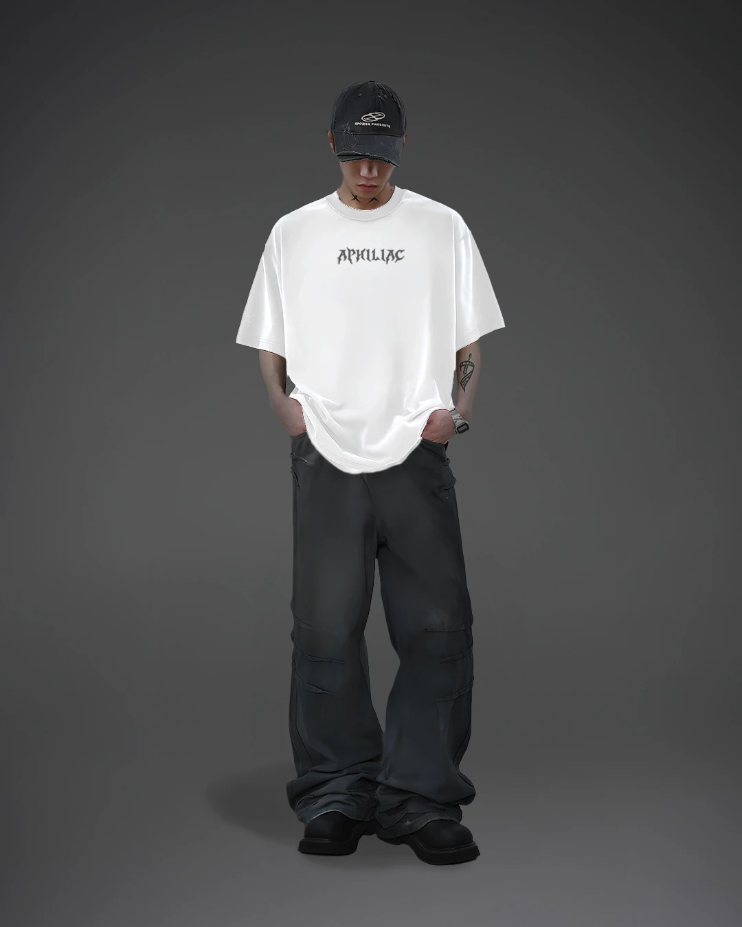 Basic’s Oversized Tee – Pearly White - Image 3