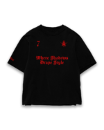 LeagueX Oversized Tee - Red - Image 3